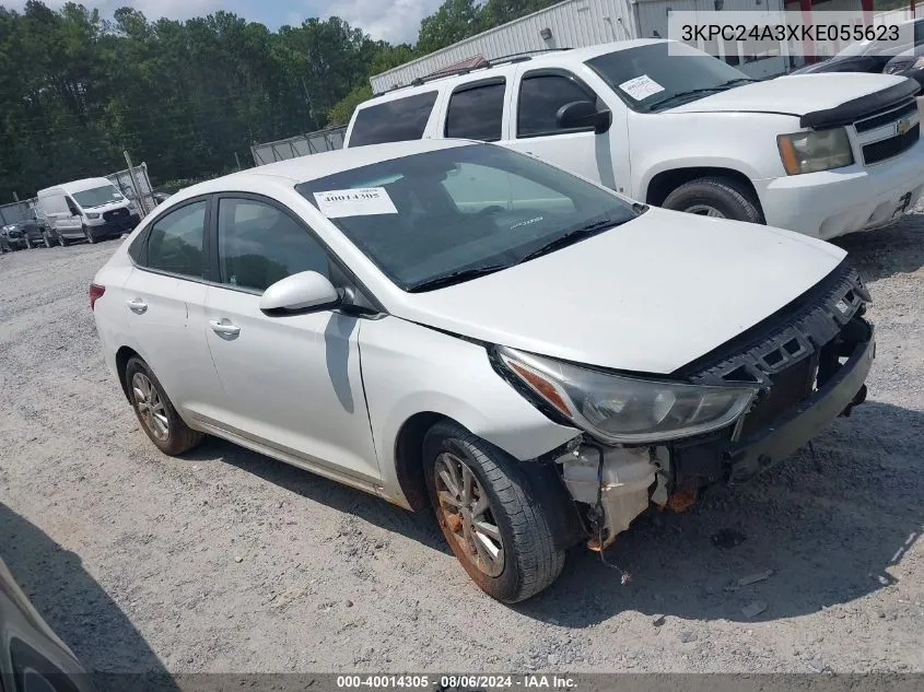 2019 Hyundai Accent Sel VIN: 3KPC24A3XKE055623 Lot: 40014305