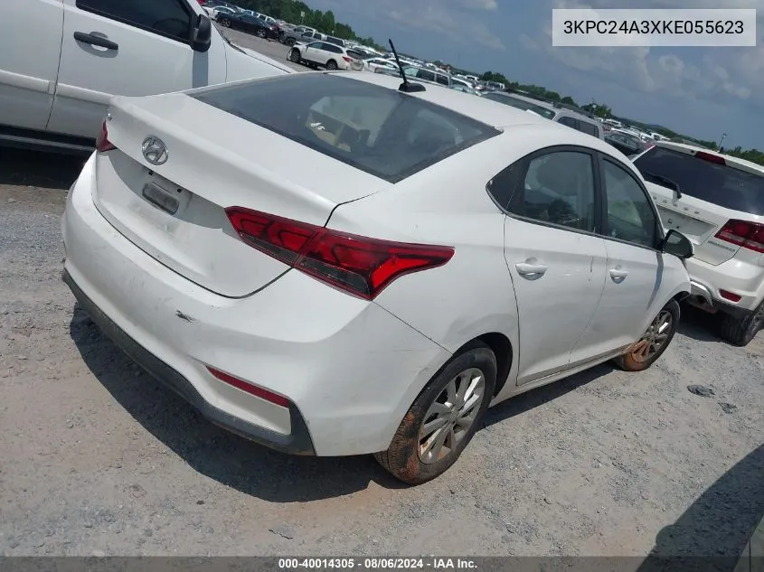 2019 Hyundai Accent Sel VIN: 3KPC24A3XKE055623 Lot: 40014305