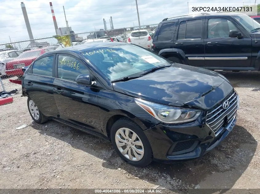 3KPC24A34KE047131 2019 Hyundai Accent Se