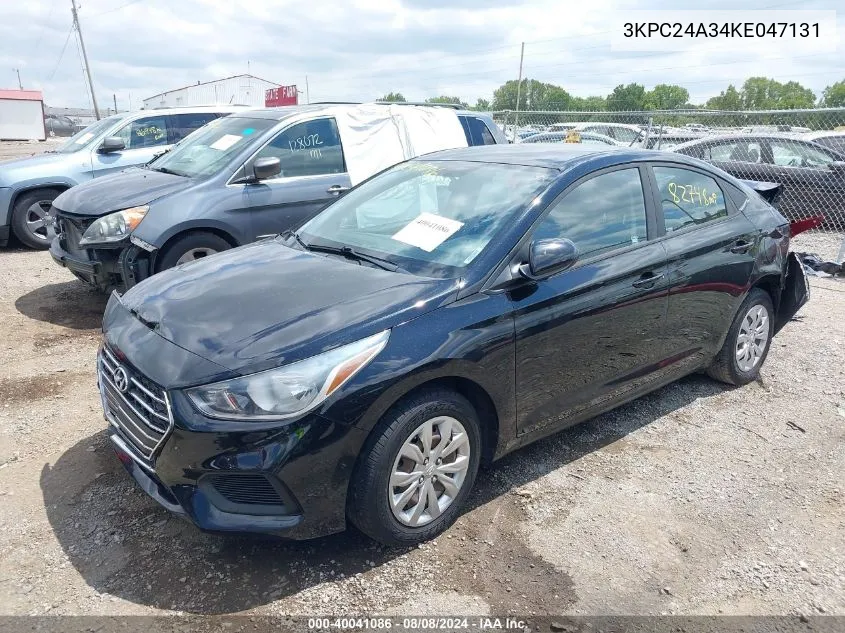 3KPC24A34KE047131 2019 Hyundai Accent Se