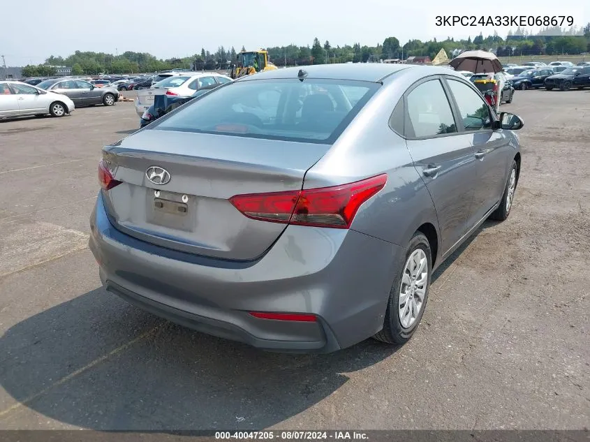 3KPC24A33KE068679 2019 Hyundai Accent Se