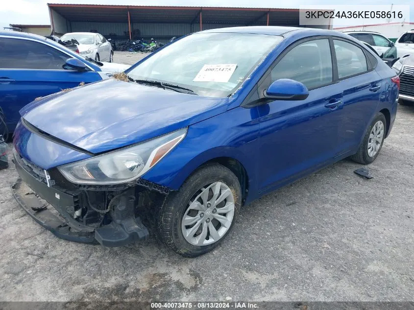 3KPC24A36KE058616 2019 Hyundai Accent Se