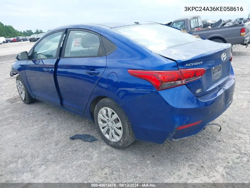 3KPC24A36KE058616 2019 Hyundai Accent Se