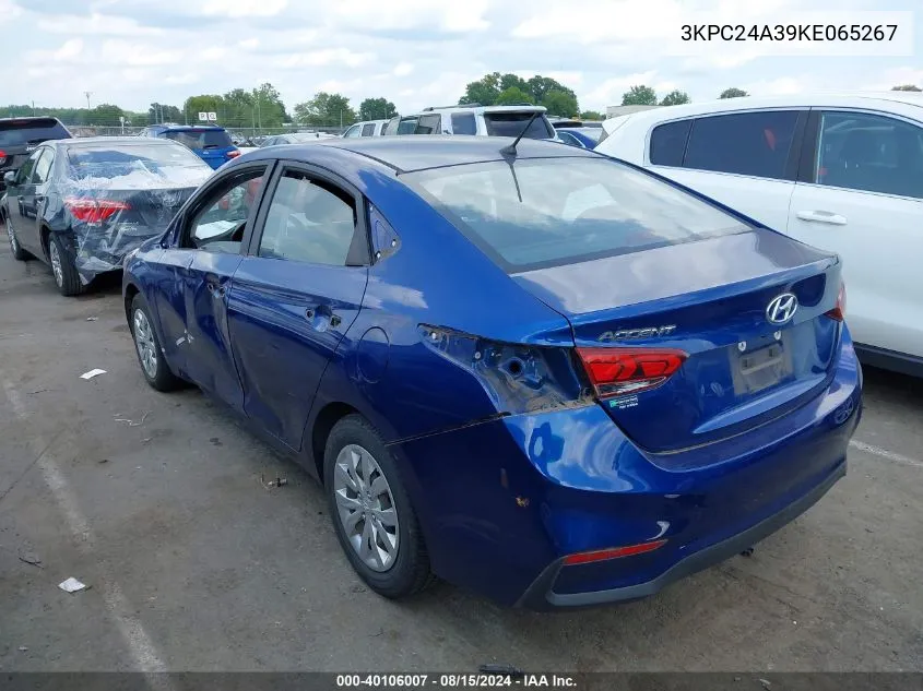 3KPC24A39KE065267 2019 Hyundai Accent Se