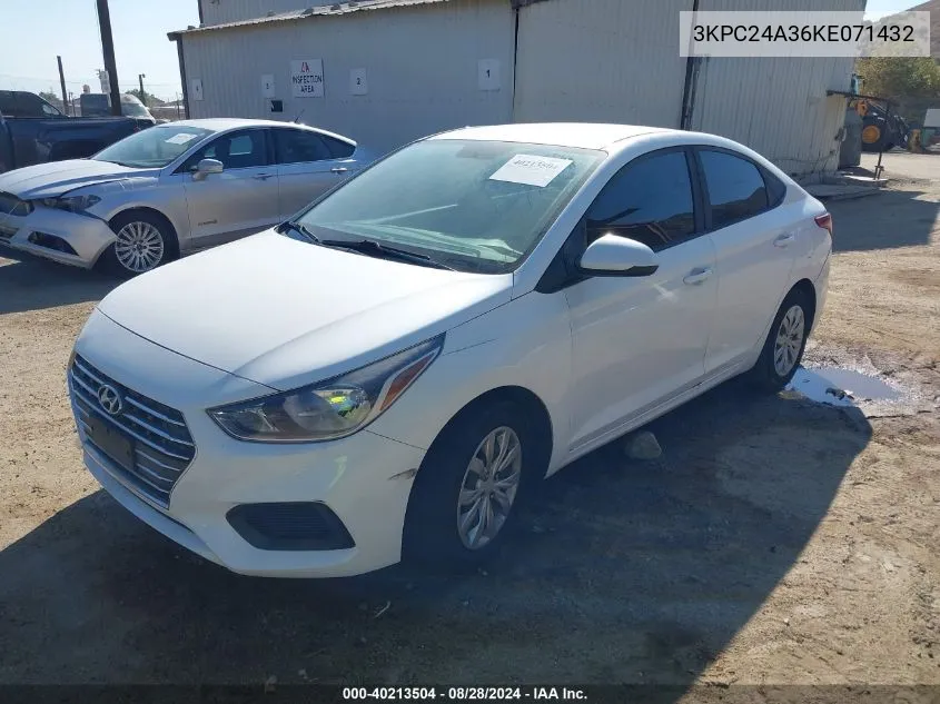 3KPC24A36KE071432 2019 Hyundai Accent Se