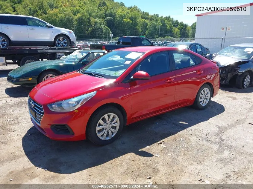 3KPC24A3XKE059610 2019 Hyundai Accent Se