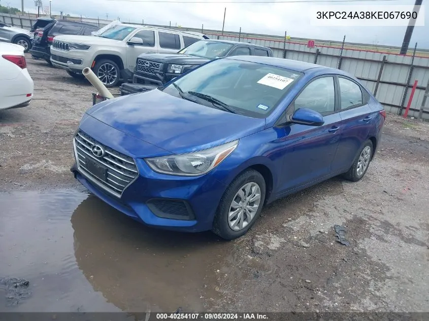 2019 Hyundai Accent Se VIN: 3KPC24A38KE067690 Lot: 40254107