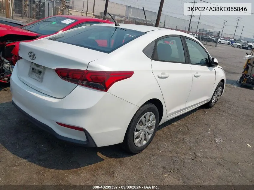 2019 Hyundai Accent Se VIN: 3KPC24A38KE055846 Lot: 40299397