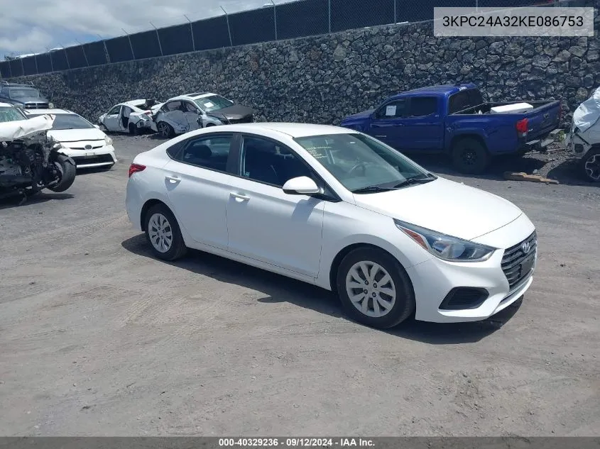 3KPC24A32KE086753 2019 Hyundai Accent Se