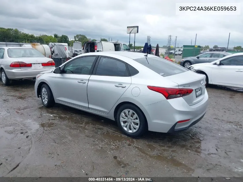 3KPC24A36KE059653 2019 Hyundai Accent Se/Sel