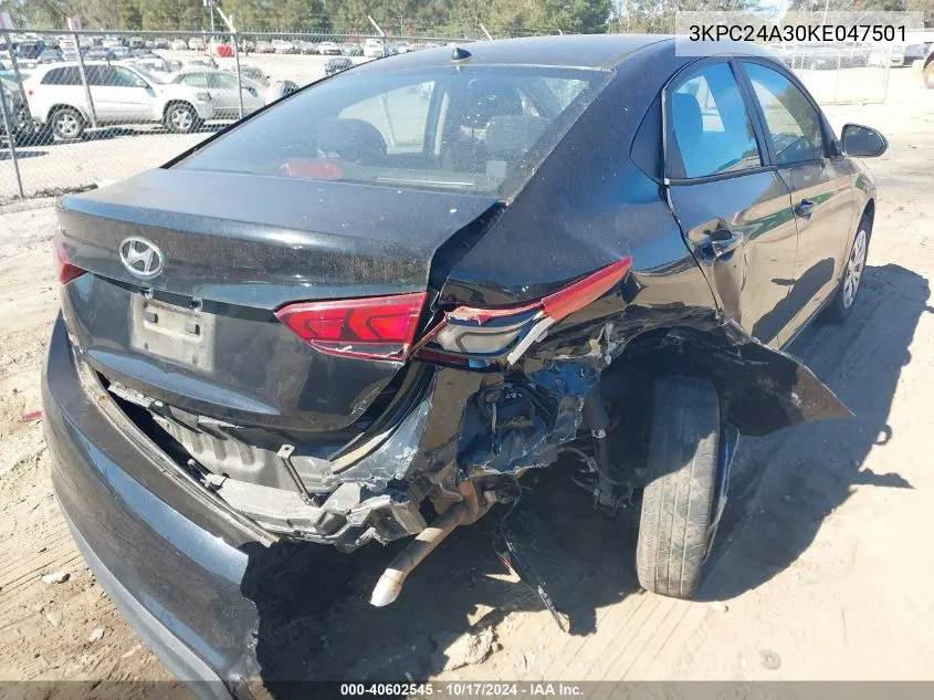 3KPC24A30KE047501 2019 Hyundai Accent Se