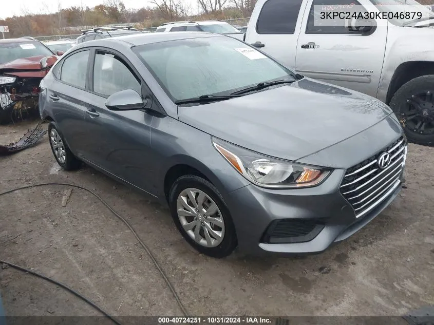 2019 Hyundai Accent Se VIN: 3KPC24A30KE046879 Lot: 40724251