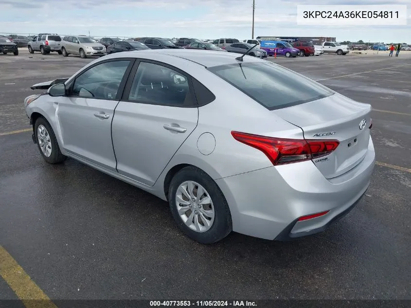 2019 Hyundai Accent Se VIN: 3KPC24A36KE054811 Lot: 40773553