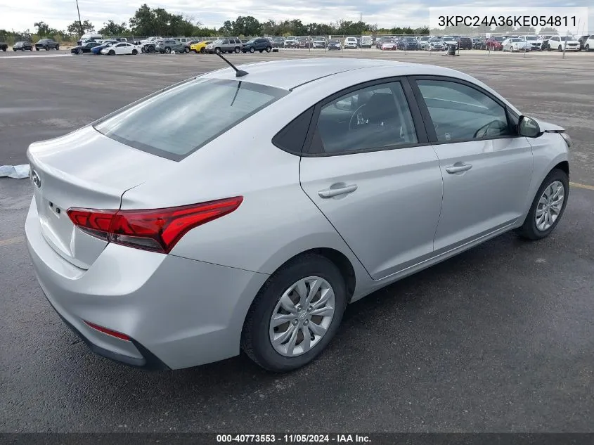 2019 Hyundai Accent Se VIN: 3KPC24A36KE054811 Lot: 40773553