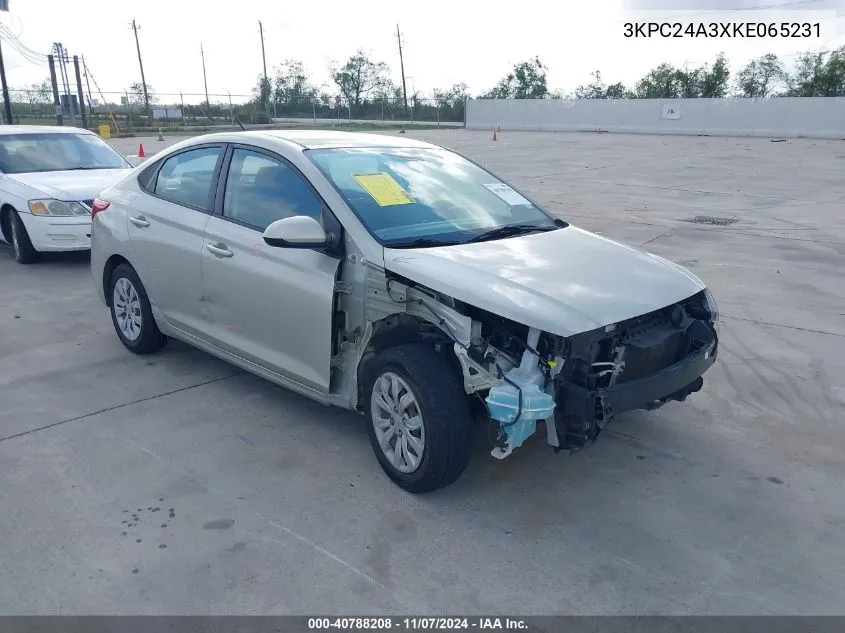 2019 Hyundai Accent Se VIN: 3KPC24A3XKE065231 Lot: 40788208