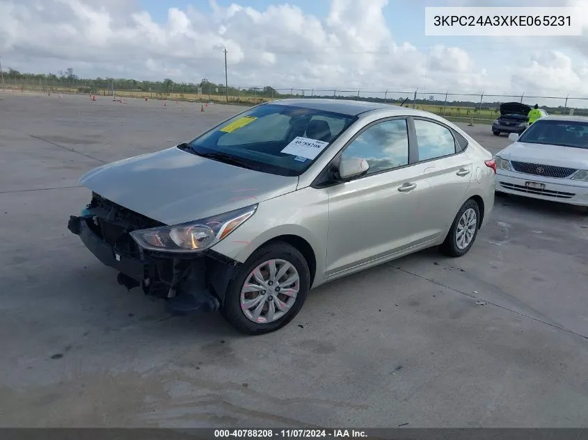 2019 Hyundai Accent Se VIN: 3KPC24A3XKE065231 Lot: 40788208