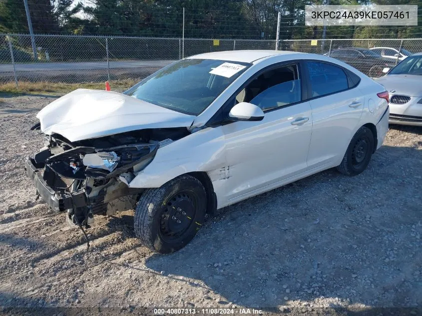 2019 Hyundai Accent Se VIN: 3KPC24A39KE057461 Lot: 40807313