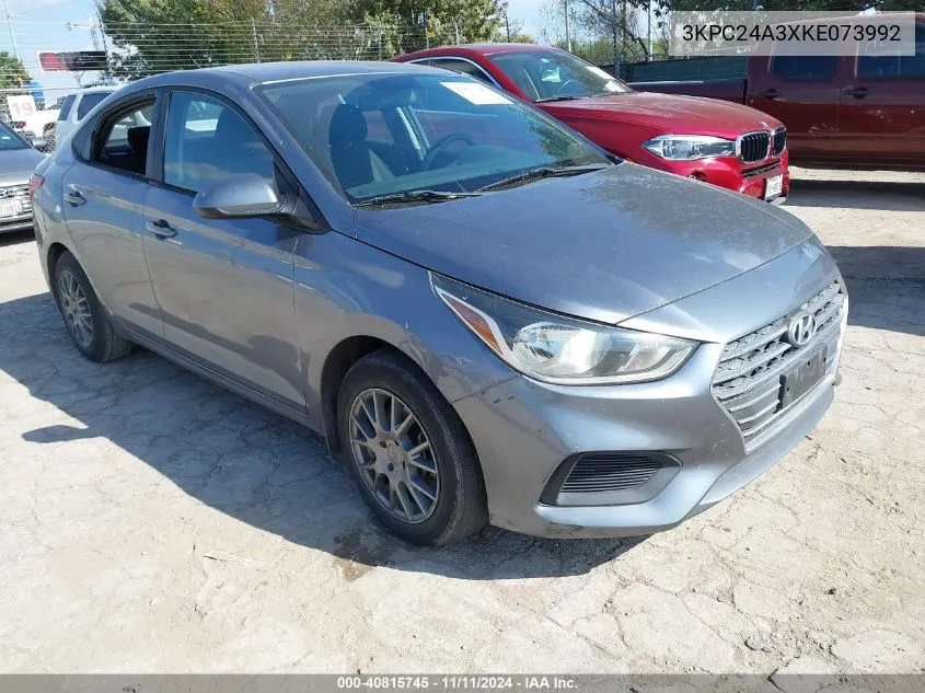 2019 Hyundai Accent Se VIN: 3KPC24A3XKE073992 Lot: 40815745