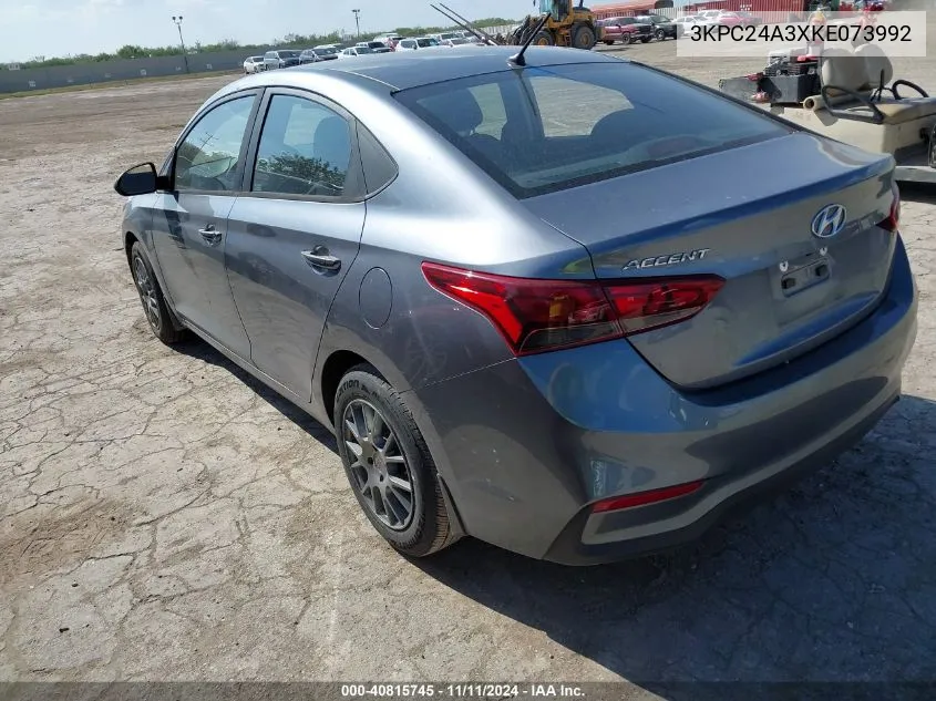 2019 Hyundai Accent Se VIN: 3KPC24A3XKE073992 Lot: 40815745