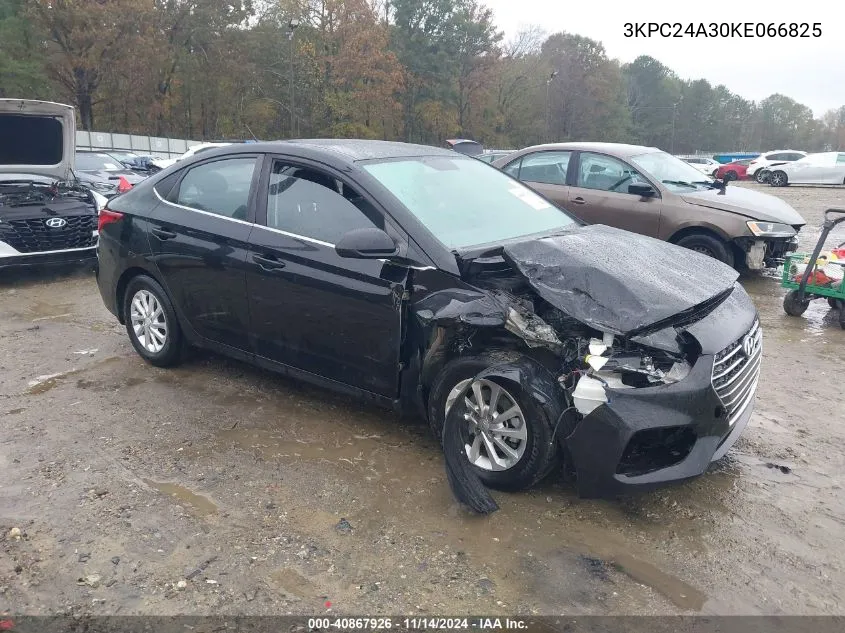 2019 Hyundai Accent Sel VIN: 3KPC24A30KE066825 Lot: 40867926