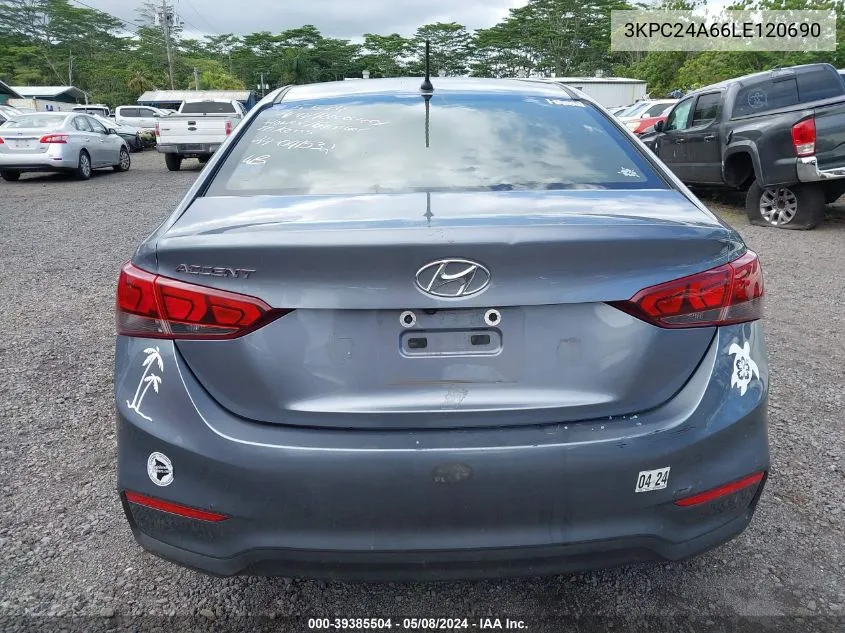 3KPC24A66LE120690 2020 Hyundai Accent Se