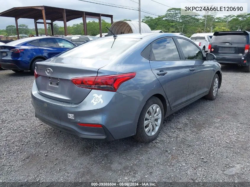 3KPC24A66LE120690 2020 Hyundai Accent Se