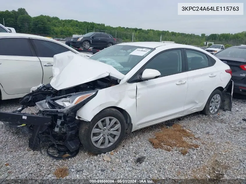 3KPC24A64LE115763 2020 Hyundai Accent Se