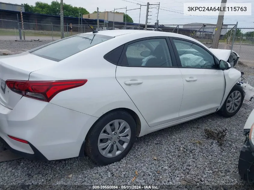 3KPC24A64LE115763 2020 Hyundai Accent Se