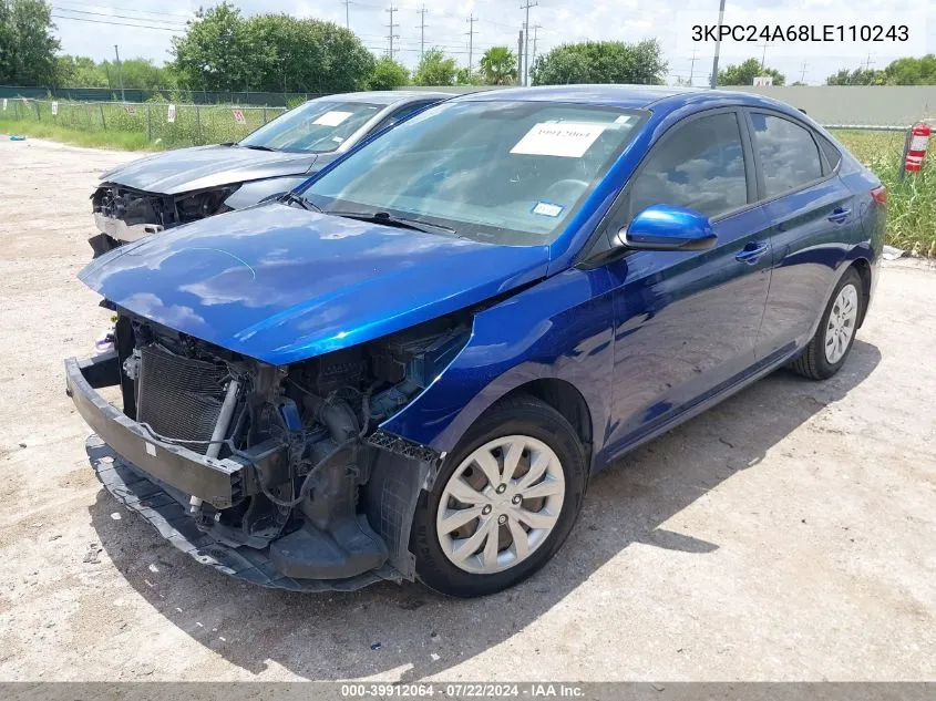 3KPC24A68LE110243 2020 Hyundai Accent Se