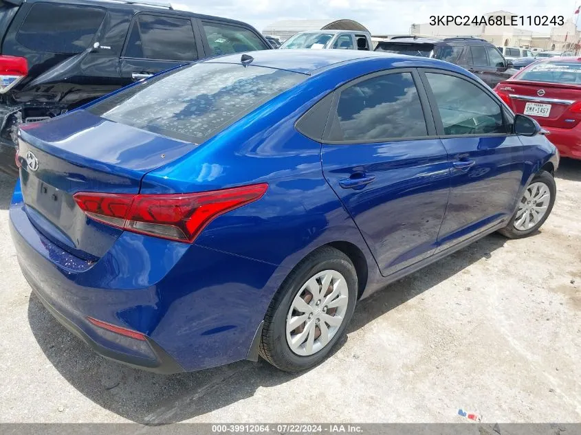 3KPC24A68LE110243 2020 Hyundai Accent Se