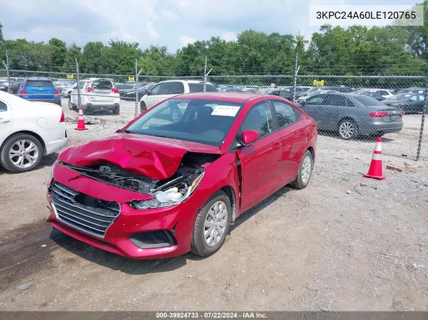 3KPC24A60LE120765 2020 Hyundai Accent Se