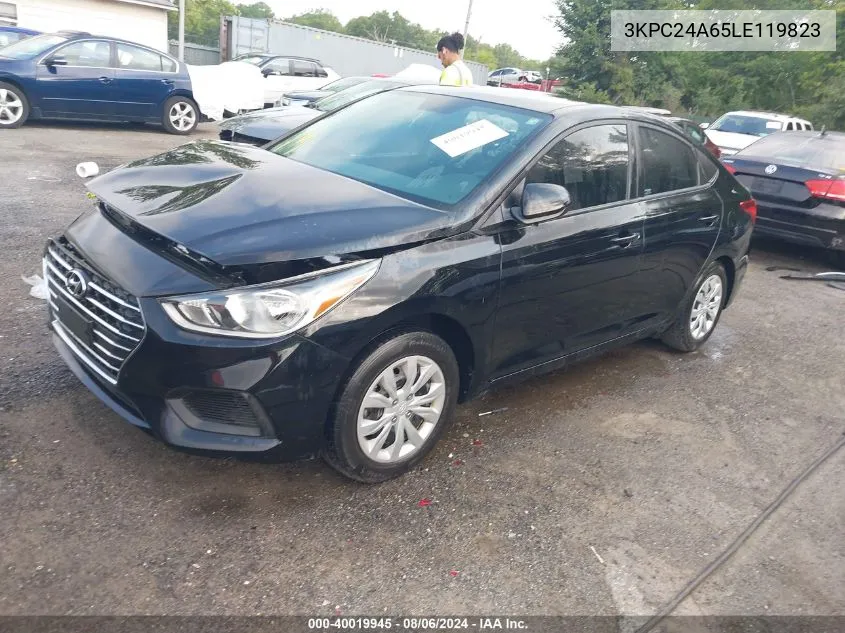 2020 Hyundai Accent Se VIN: 3KPC24A65LE119823 Lot: 40019945