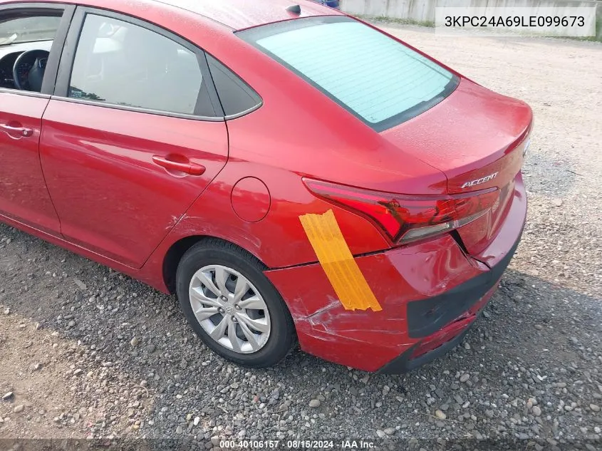 2020 Hyundai Accent Se VIN: 3KPC24A69LE099673 Lot: 40106157