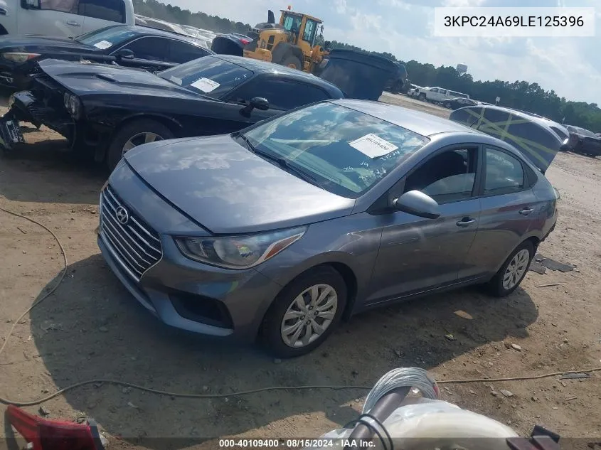 2020 Hyundai Accent Se VIN: 3KPC24A69LE125396 Lot: 40109400