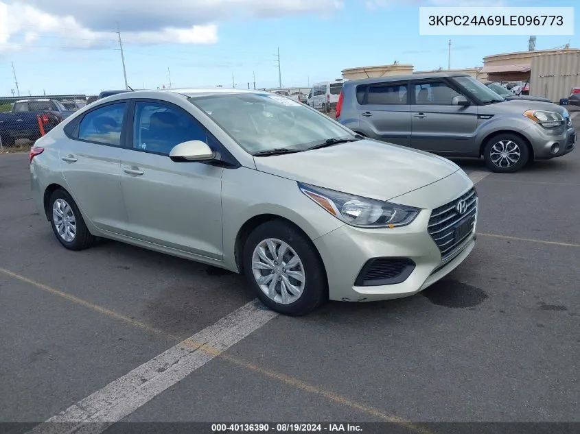 2020 Hyundai Accent Se VIN: 3KPC24A69LE096773 Lot: 40136390