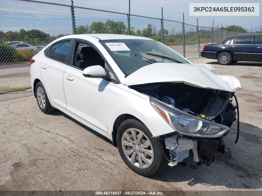 2020 Hyundai Accent Se VIN: 3KPC24A65LE095362 Lot: 40216837