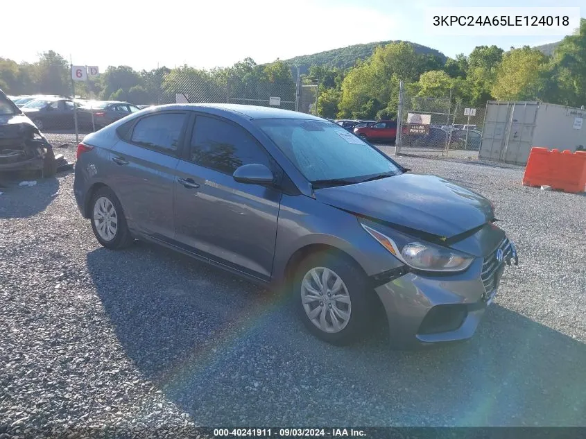 3KPC24A65LE124018 2020 Hyundai Accent Se/Sel