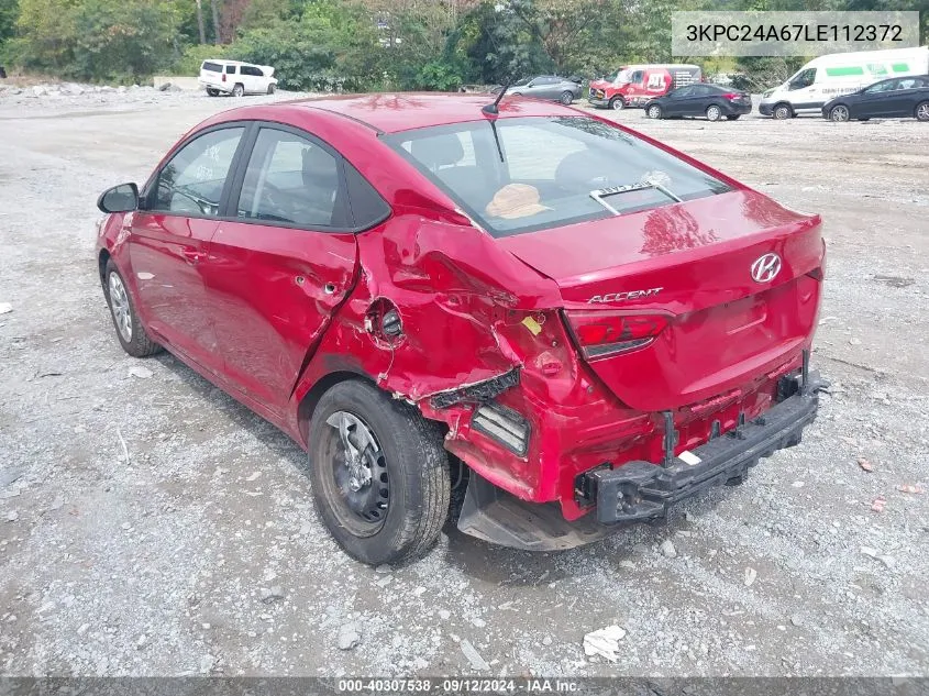 3KPC24A67LE112372 2020 Hyundai Accent Se