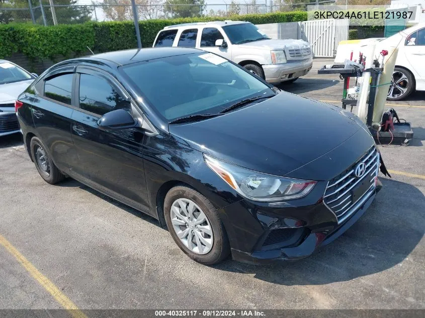 2020 Hyundai Accent Se VIN: 3KPC24A61LE121987 Lot: 40325117