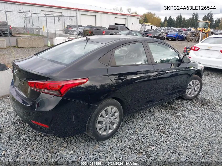 3KPC24A63LE126544 2020 Hyundai Accent Se