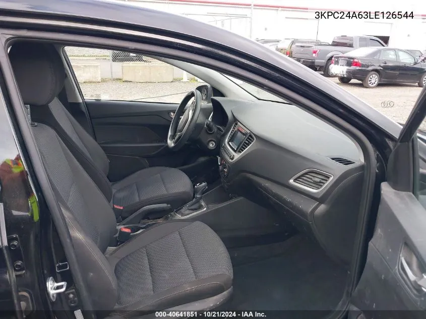 2020 Hyundai Accent Se VIN: 3KPC24A63LE126544 Lot: 40641851