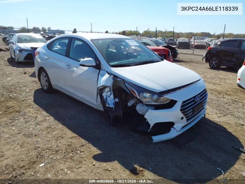 3KPC24A66LE118339 2020 Hyundai Accent Se