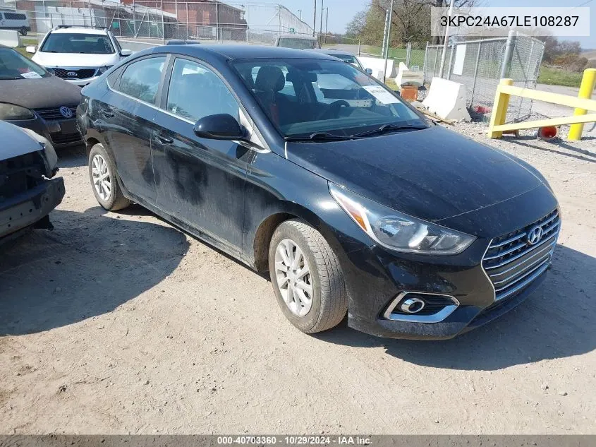 3KPC24A67LE108287 2020 Hyundai Accent Sel