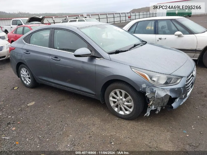 2020 Hyundai Accent Sel VIN: 3KPC24A69LE095266 Lot: 40716908