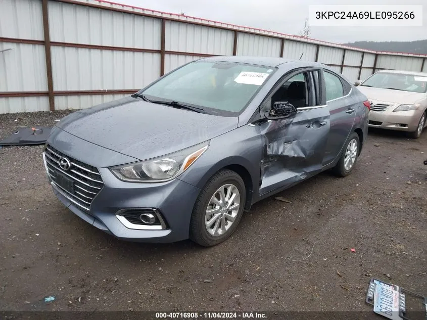 2020 Hyundai Accent Sel VIN: 3KPC24A69LE095266 Lot: 40716908