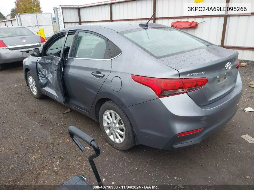 2020 Hyundai Accent Sel VIN: 3KPC24A69LE095266 Lot: 40716908