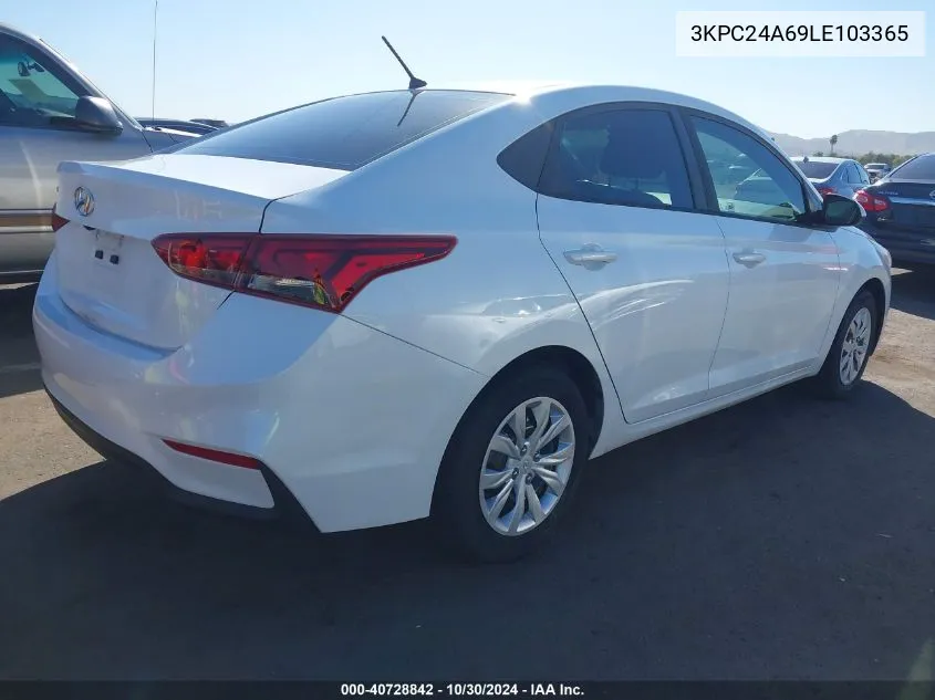 3KPC24A69LE103365 2020 Hyundai Accent Se