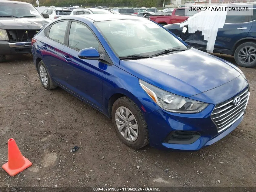 2020 Hyundai Accent Se VIN: 3KPC24A66LE095628 Lot: 40761986