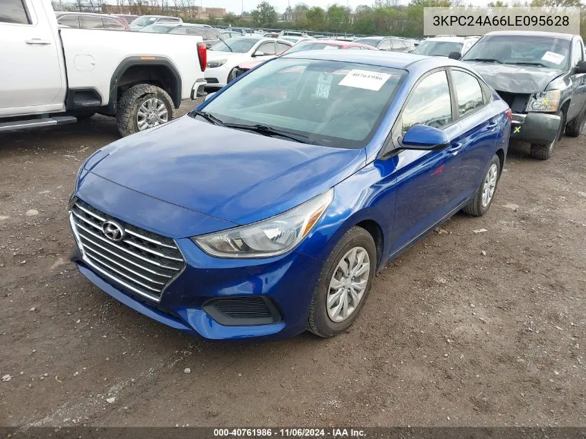 2020 Hyundai Accent Se VIN: 3KPC24A66LE095628 Lot: 40761986