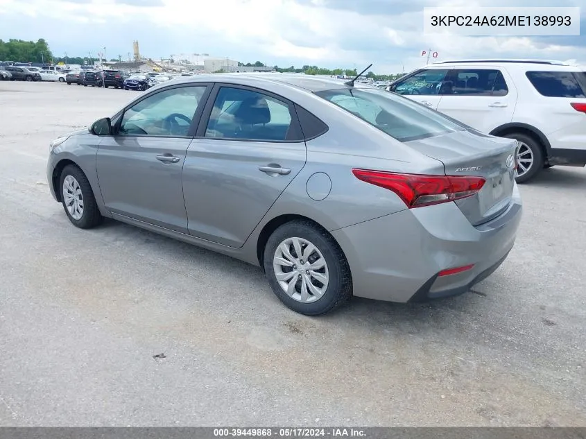 3KPC24A62ME138993 2021 Hyundai Accent Se